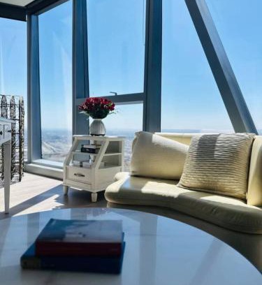 Melbourne Central Business District Apartment | Skyline Executive 2BR Suite Level 66 Corporate-Ready Next to Ritz