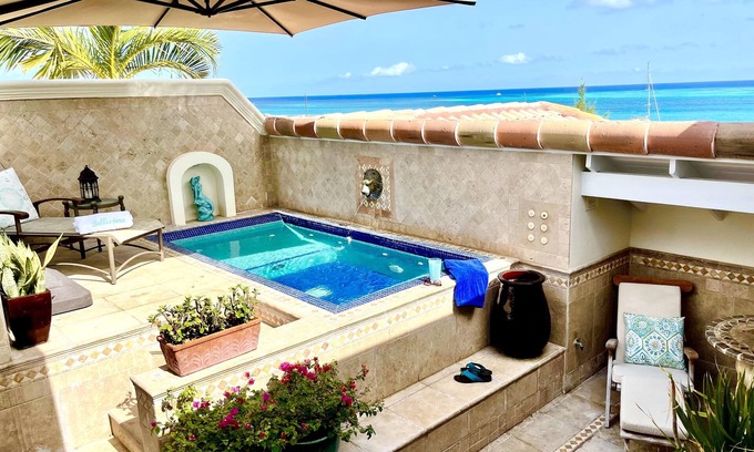 Grace Bay Condo | Slice of Paradise! Oceanfront penthouse w/private rooftop pool/jacuzzi