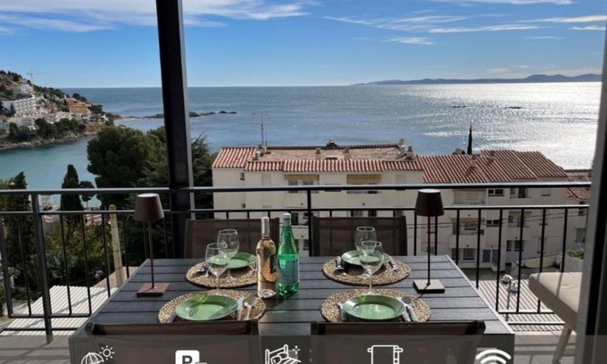 Almadraba-Canyelles Apartment | Solmar1 Plage à 100 m, terrasse vue mer, parking, Wi-Fi