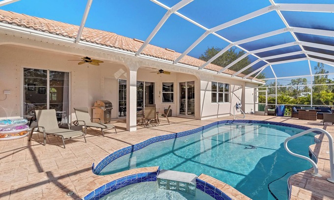 Pine Island Center House | Spacious 3-Bedroom Bokeelia Oasis w/Large Saltwater Pool & Outdoor Fire Pit