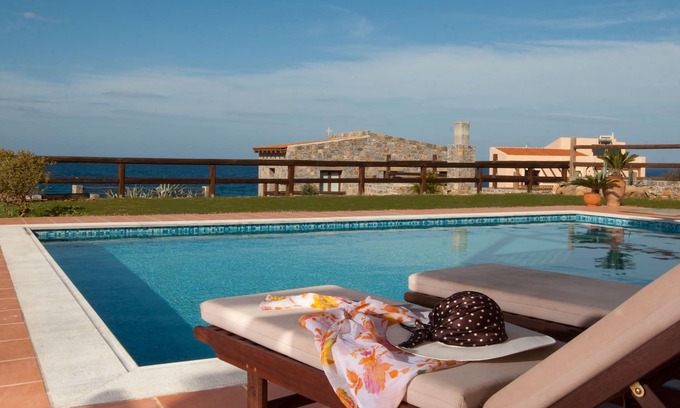 Milatos Villa | Spacious 3-Bedroom Pool Villa with sea and mountain views 47km from Heraklion(G)