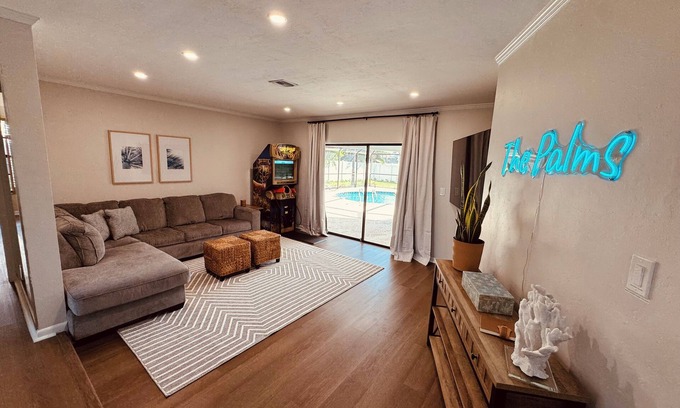 Biggar House | Spacious 4-bedroom house with heated pool great for large groups.