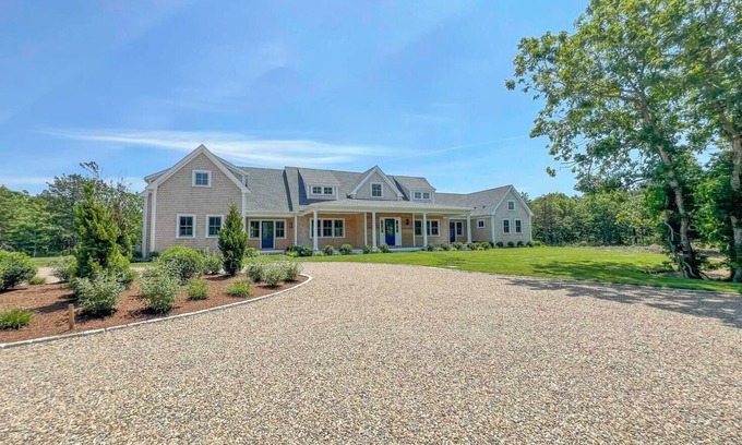 West Tisbury House | Spacious 5-Bedroom New House w/Pool, Spa, Access to Tennis & Deep Bottom Pond