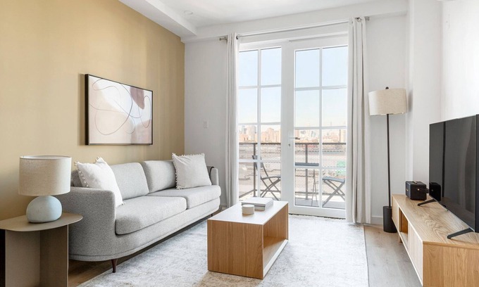 Vinegar Hill Apartment | Spacious Dumbo 1BR w/W/D, Roof & Gym, nr TimeOut Building, by Blueground