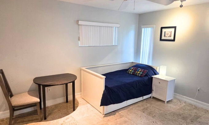 Ludlam Apartment | Spacious studio with private patio - perfect for traveling professionals!