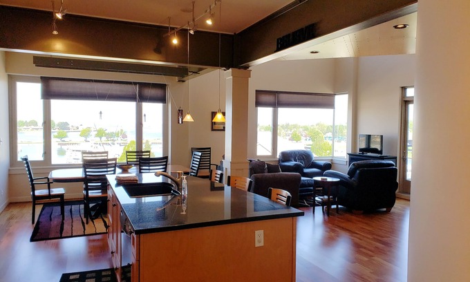 Ludington Condo | SPACIOUS TWO STORY CONDO -STUNNING LAKE VIEWS - INDOOR POOL - PLENTY OF ROOM!