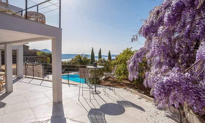 Lumio Villa | Spacious villa w/exceptional sea-view, pool & petanque ground 5 mn from beach