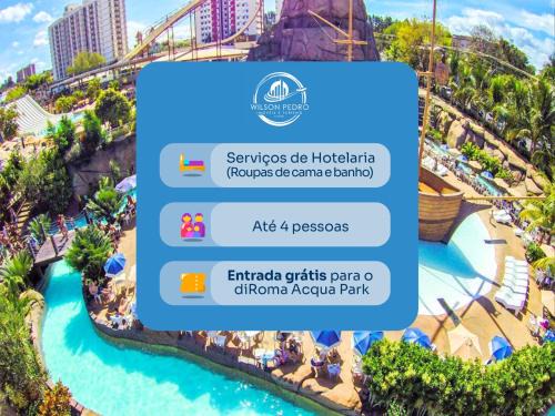 Prive das Caldas Apartment | Spazzio diRoma com acesso ao Acqua Park