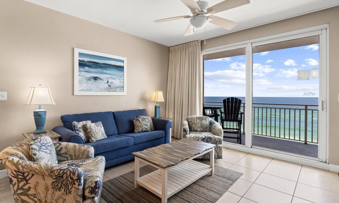 West Panama City Beach Condo | Splash 406E - Sleeps 6 - Beachfront, Pools, Private Beach, Hot Tub, Waterpark