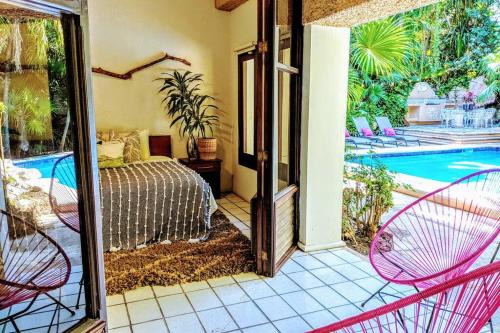 Playacar Beach Villa | Steps to Ocean Huge Beach Villa Private Pool in Exclusive Fase 1 Playacar