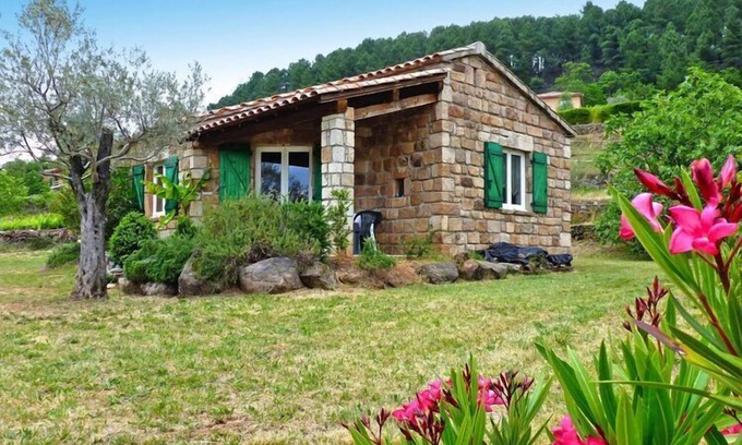Chambonas House | Stone cottage with shared pool, Chambonas