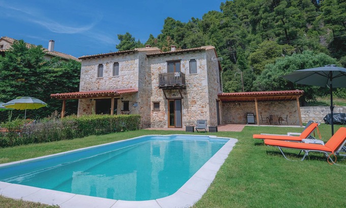 Kriopigi Villa | Stone Made Private Pool Villa I, Kriopigi