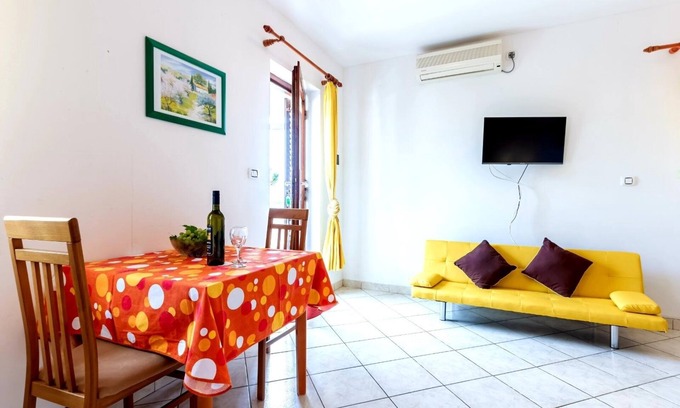 Baska Apartment | Studio apartment in Baška with Seaview, Balcony, Air condition, WIFI (3494-2)