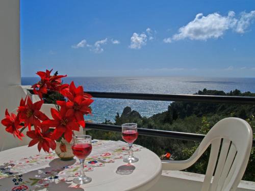 Parelia Apartment | Studio Apartments Swimming Pool and sea view on Pelekas Beach