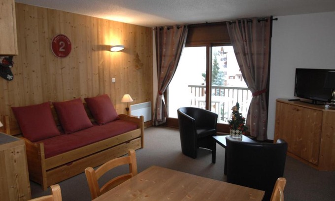 Valloire Apartment | Studio cabine confort 4 pers, balcon sud, centre de Valloire, proche remontées et loisirs - FR-1-263-380