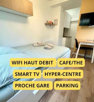 Saint-Vincent Apartment | Studio GOOD VIBES - Wifi - Cosy - Hyper-centre