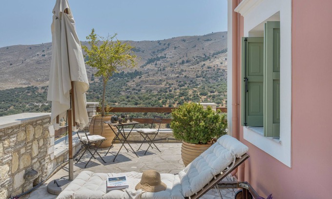 Symi Apartment | Studio 'No 6 Superior Symi Nautilus' with Sea View, Wi-Fi and Air Conditioning