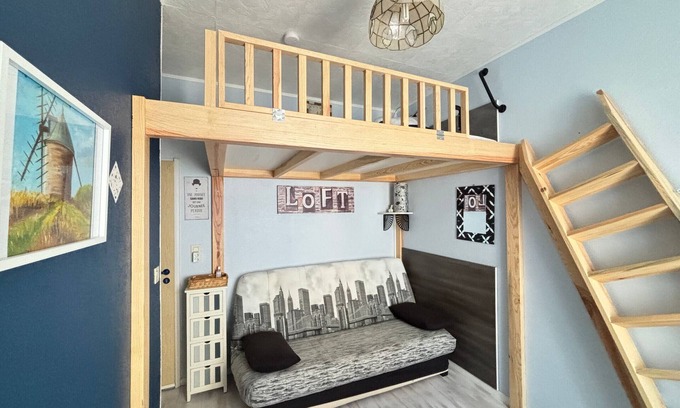 Les Sables d'Olonne Apartment | Studio Steps from Beach and Center, Sleeps 4
