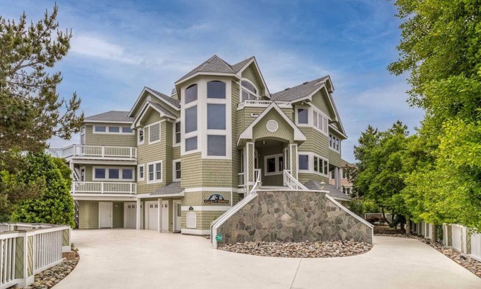 Corolla House | Stunning 6 Bedroom Home w/Private Pool and hot tub. Access to Resort Amenities w/Seasonal Beach Trolley
