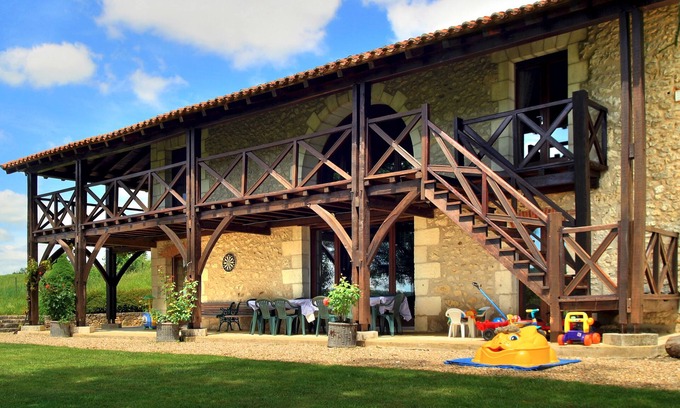 Bussac House | Stunning converted barn,near Brantome, Perigueux heated pool,sleeps 10 + infants