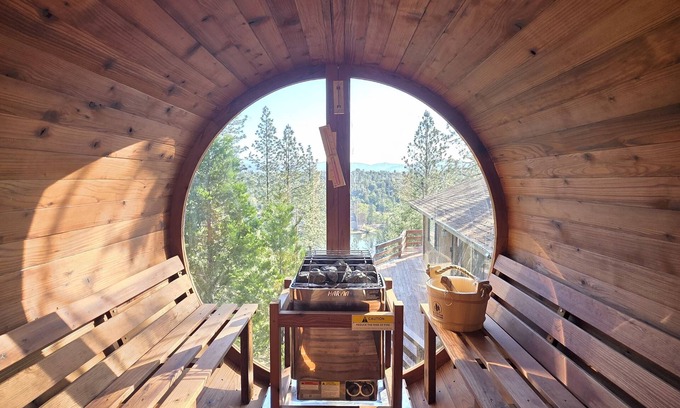Groveland Cabin | Stunning Lakeview Yosemite Cabin El Capitan Paradise w/Panaromic Suna & Hot Spa