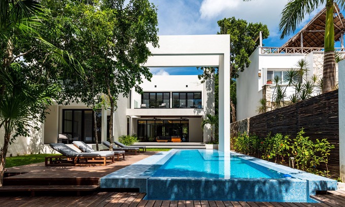 Colonia Andres Villa | Stunning 10-Bedroom Oceanfront Oasis with 2 Pools & Hot Tub