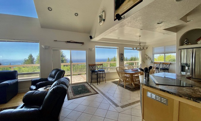 Brookings House | Stunning ocean and mountain views! Perfect family home with lovely amenities!