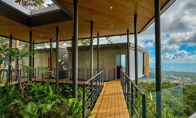 Ballena House | Stunning ocean-view property Over the Top of the Uvita Mountains
