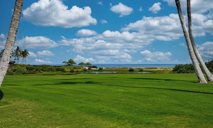 Kaupulehu Condo | Stunning Ocean Views - Hualalai Resort- 18th Fairway - Prime Location - Golf Cart Included