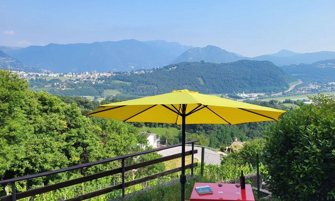 Bosco Luganese House | Stunning private villa for 5 guests with WIFI, TV, patio and pets allowed