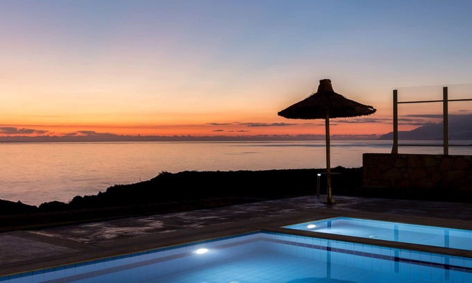 Triopetra Villa | Stunning private villa with A/C, private pool, WIFI, TV, balcony, panoramic view and parking