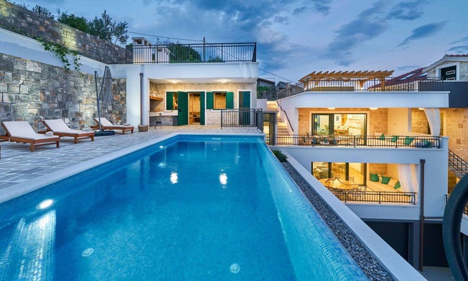 Jesenice Villa | Stunning private villa for 12 guests with hot tub, A/C, private pool, WIFI, TV and terrace