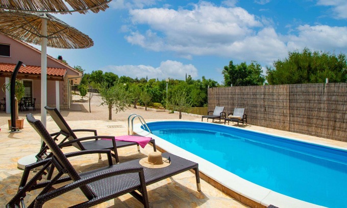 Sibenik House | Stunning private villa for 7 guests with A/C, private pool, WIFI, TV and terrace