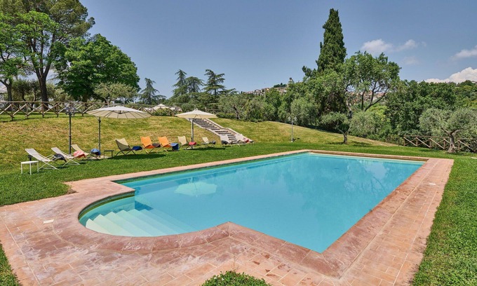 Agello Villa | Stunning private villa with A/C, WIFI, private pool, TV, patio and panoramic view, close to Peru.
