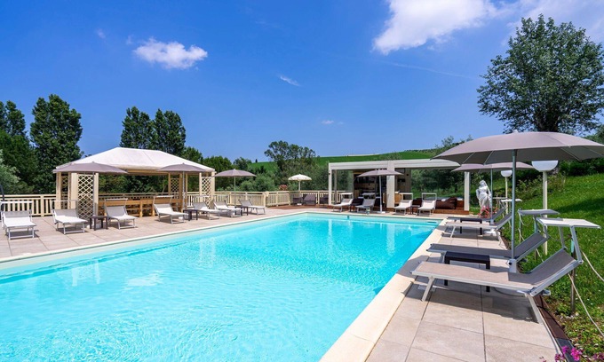 Dogana Villa | Stunning private villa with private pool, WIFI, A/C, hot tub, sauna, TV, patio and panoramic view