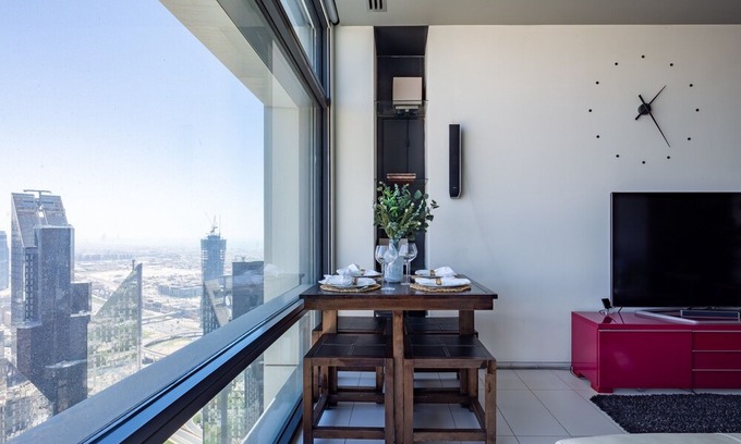 DIFC Apartment | Stylish 1BR in DIFC With Burj Khalifa Views