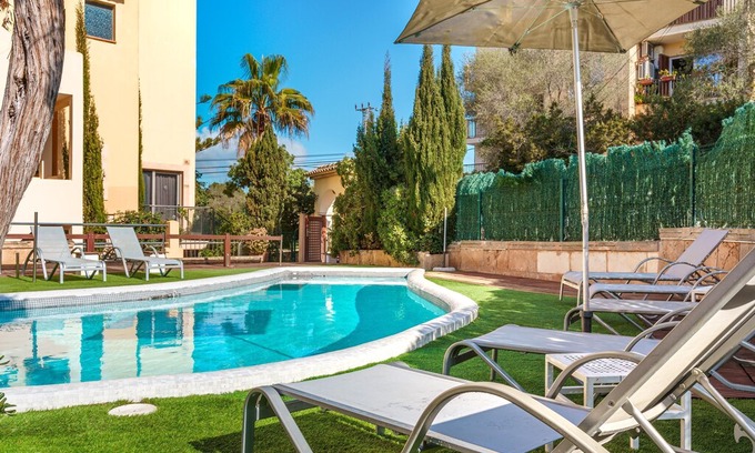 Cala Ferrera Apartment | Stylish “Ferrera Luxe Apartamento 701” close to the Beach with Pool, Wi-Fi, A/C, Terrace & Garden; Parking Available
