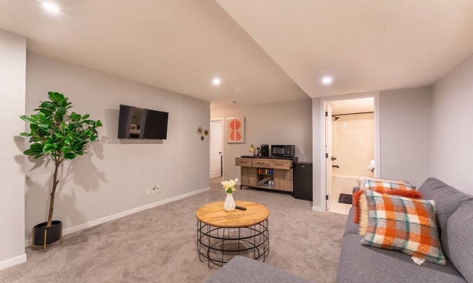 Southeast Calgary Apartment | Stylish Private Basement Suite near South Health Campus