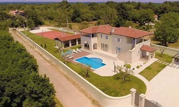 Jursici House | Stylish Villa ***** with heated swimming pool, summer kitchen and sports ground
