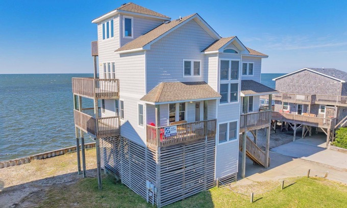 Brigands' Bay House | SUMMER SAVINGS-Soundfront, Dog Friendly Home with Hot Tub, Game Room, and More!