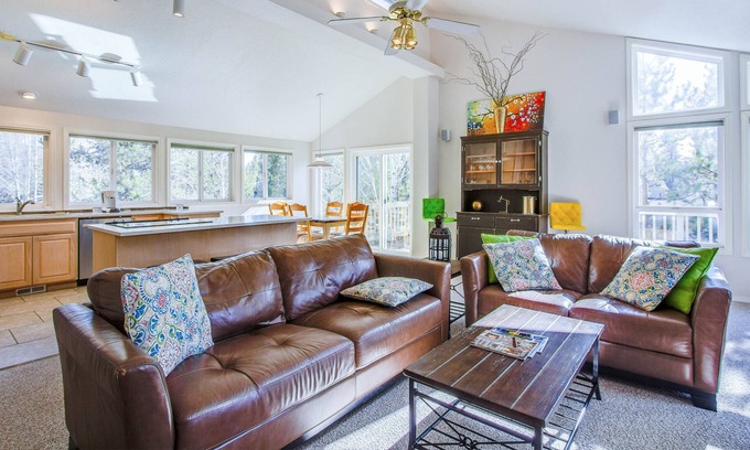 Sunriver House | Sun-filled Home, A/C, Private Hot Tub, Ping Pong, Bikes-SHAG06