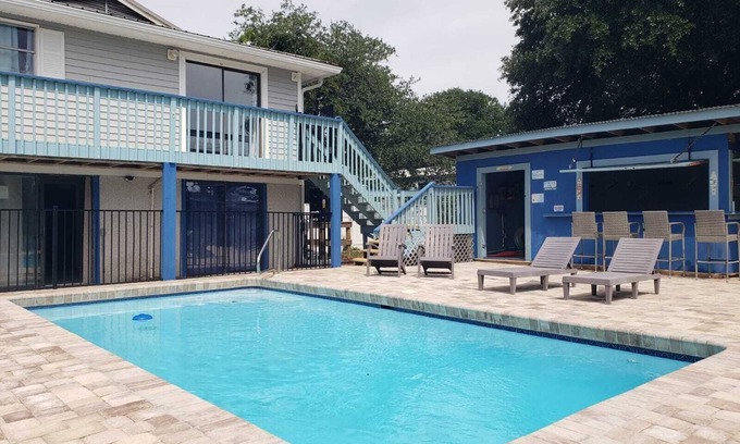 St. Augustine House | Sunbather - Relax by the Heated Pool and Enjoy Water Views, Lots of Space!