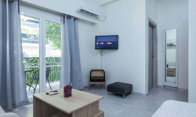 Kallithea Apartment | Sunny 1 Bd Apt in Kallithea with Patio