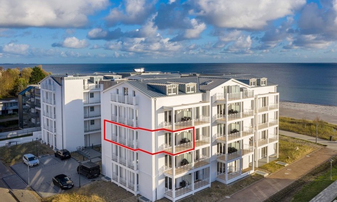 Grossenbrode Apartment | Sunny apartment with balcony and sauna in the complex - only 25 meters to the Baltic Sea