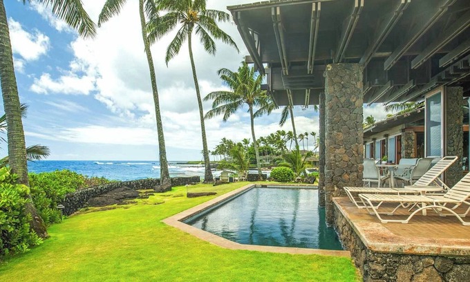 Poipu House | Sunset Makai Hale By Parrish Kauai - luxury oceanfront home w/pool