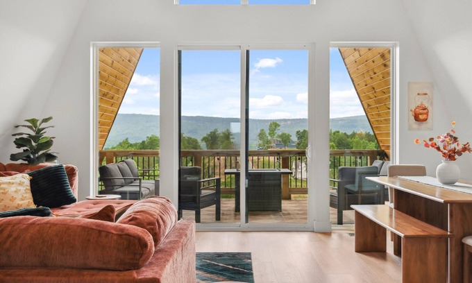 Chattanooga Valley Cabin | Sunset Peak | Stylish A-Frame Cabin | Mtn Views!