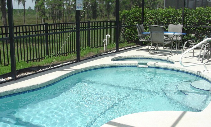Sunset Ridge House | Sunset Ridge with game room and unspoilt view from pool and spa.