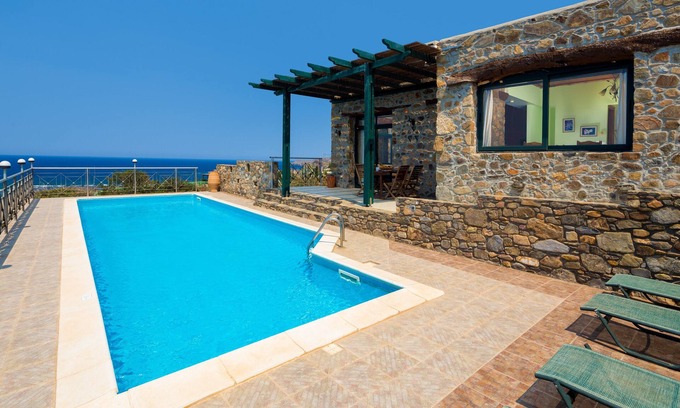 Livadia Villa | Sunset & Sea Views at villa Elafonissi with Private Pool and 2km from tavern