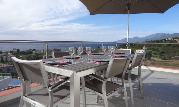 Saint-Florent Apartment | Superb 3-room apartment with view of the sea, mountains & vineyards