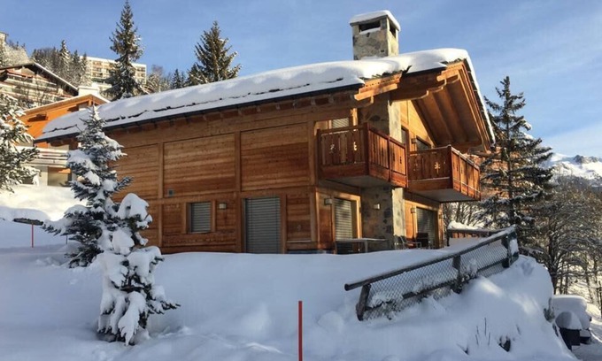 Randogne Ski Chalet | Superb chalet with exceptional comfort - 10 people facing to the mountains